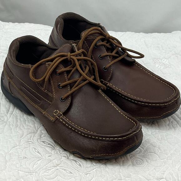 Roper Men\'s Size 8 Brown Leather Lace-Up Shoes – Casual & Dress Comfortable main image 10